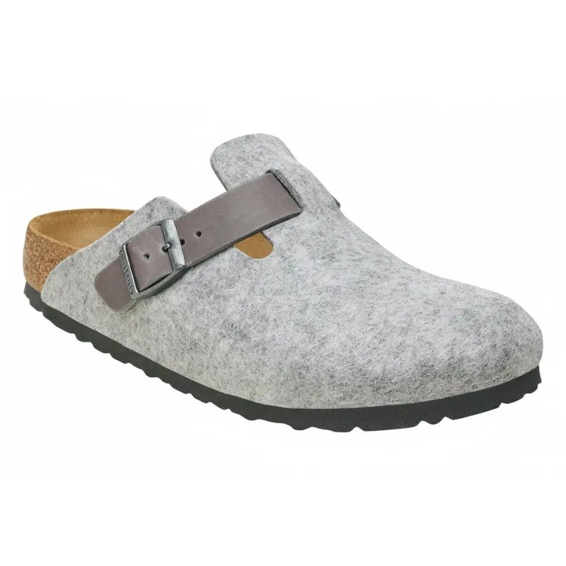 Birkenstock Boston Natural Leather-Felt 'Regular Fit' sold by Zulily