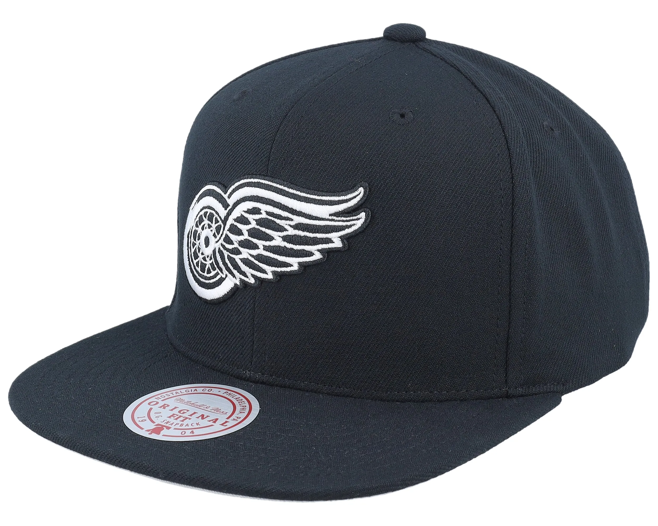 Mitchell & Ness Men's NHL Evergreen Black White Snapback Vntg Red Wings sold by Zulily