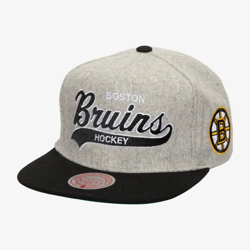 Mitchell & Ness Men's NHL Tailsweep 2.0 Melton Snapback Bruins Snapback Caps sold by Zulily