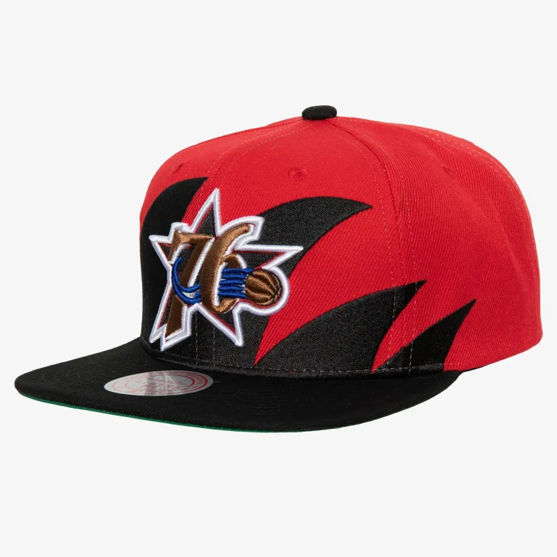 Mitchell & Ness Men's NBA Sharktooth Snapback Hwc 76Ers Snapback Caps sold by Zulily
