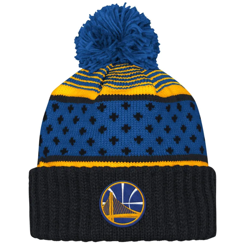 Mitchell & Ness Men's NBA Golden State Warriors The Highlands Cuffed Pom Beanie Beanies sold by Zulily