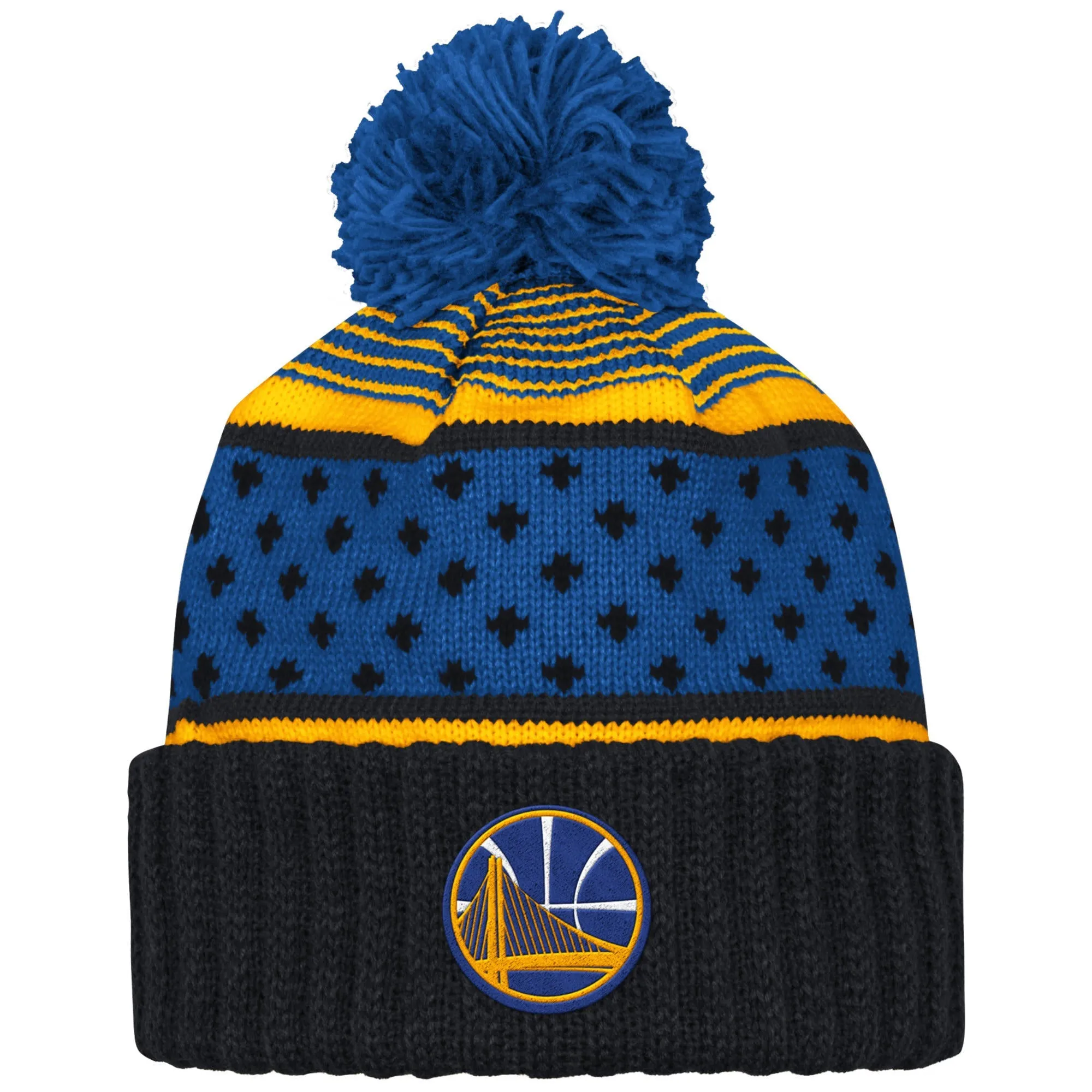Mitchell & Ness Men's NBA Golden State Warriors The Highlands Cuffed Pom Beanie Beanies sold by Zulily