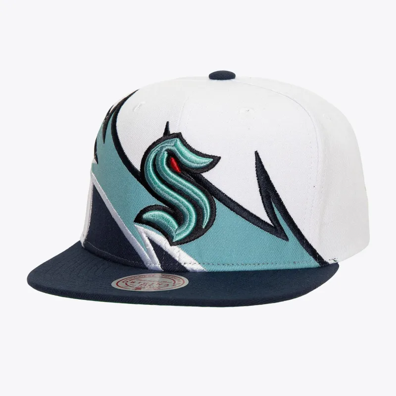Mitchell & Ness Men's NHL Waverunner Snapback Kraken Snapback Caps made by Mitchell & Ness