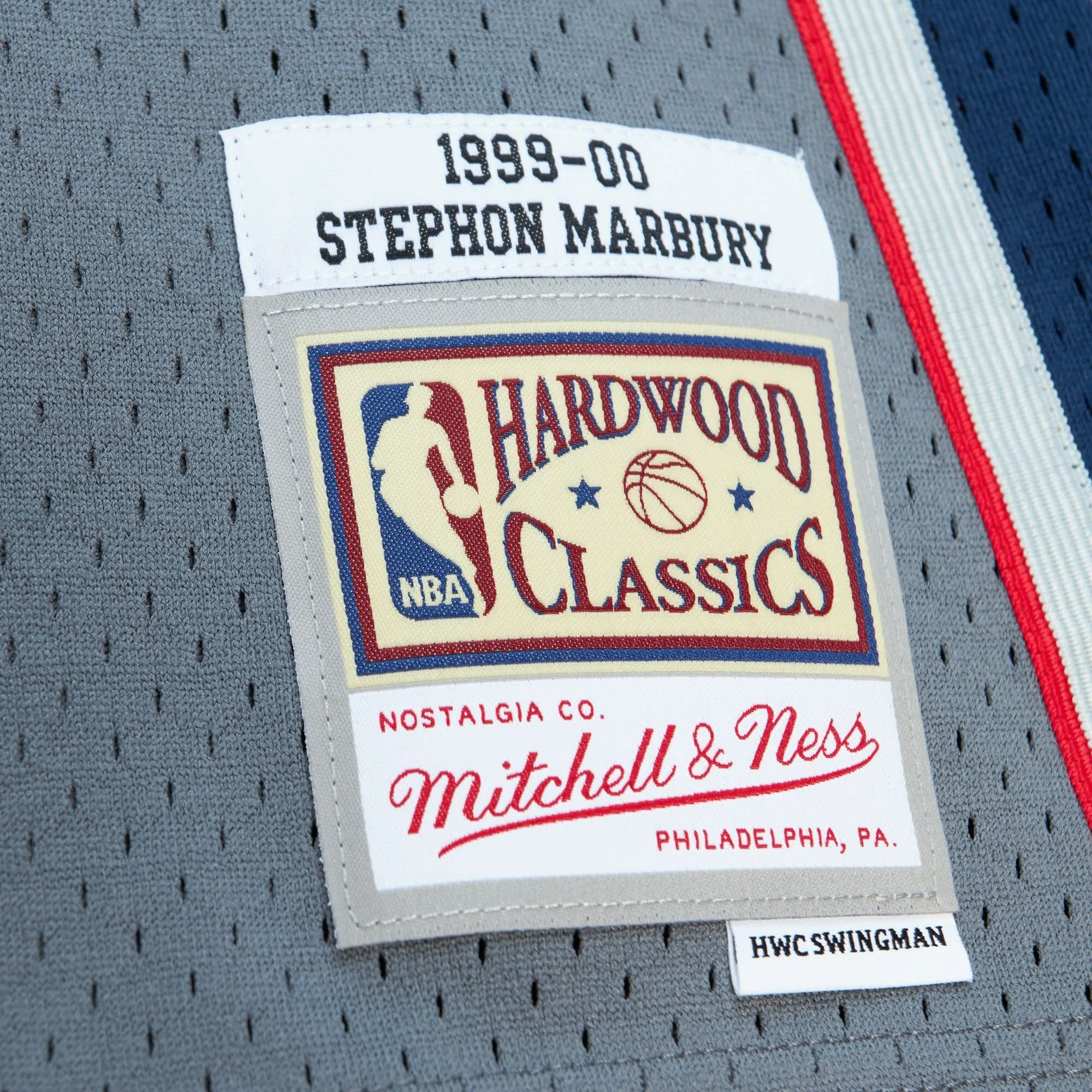 Mitchell & Ness Men's Alternate Jersey Nets 1999 Stephon Marbury Jerseys sold by Zulily product image thumbnail 4