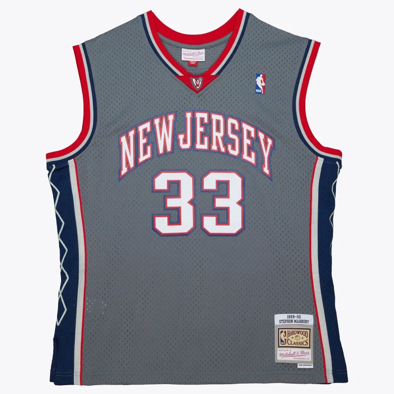 Mitchell & Ness Men's Alternate Jersey Nets 1999 Stephon Marbury Jerseys sold by Zulily