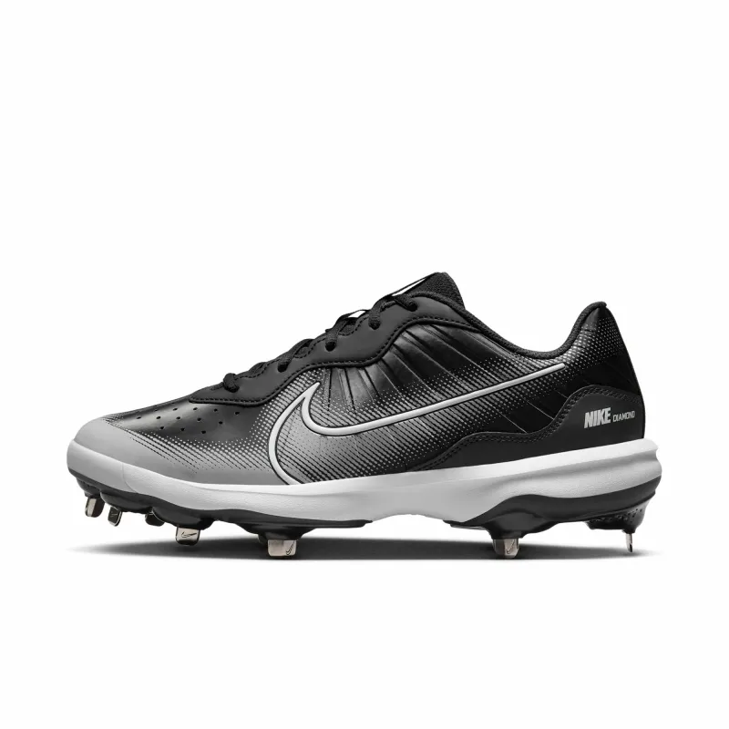 Nike Men's Alpha Huarache Varsity 4 Low 'Black Dark Smoke Grey' Sneakers made by Nike