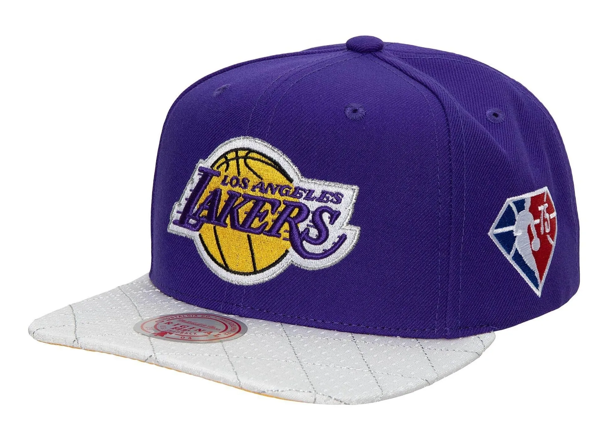 Mitchell & Ness Men's NBA 75Th Platinum Snapback Lakers sold by Zulily