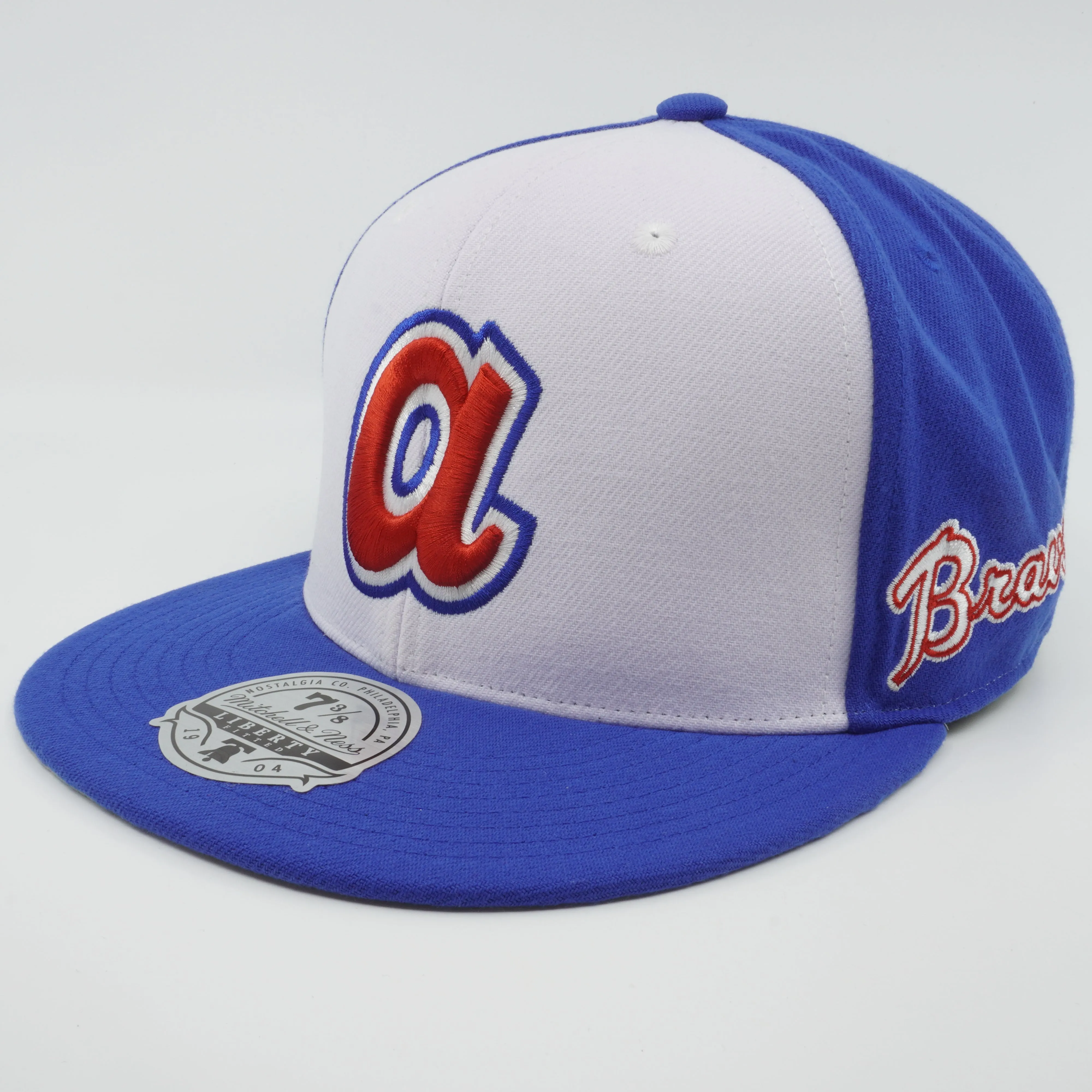 Mitchell & Ness Men's MLB Evergreen Fitted Coop Braves Fitted Caps sold by Zulily