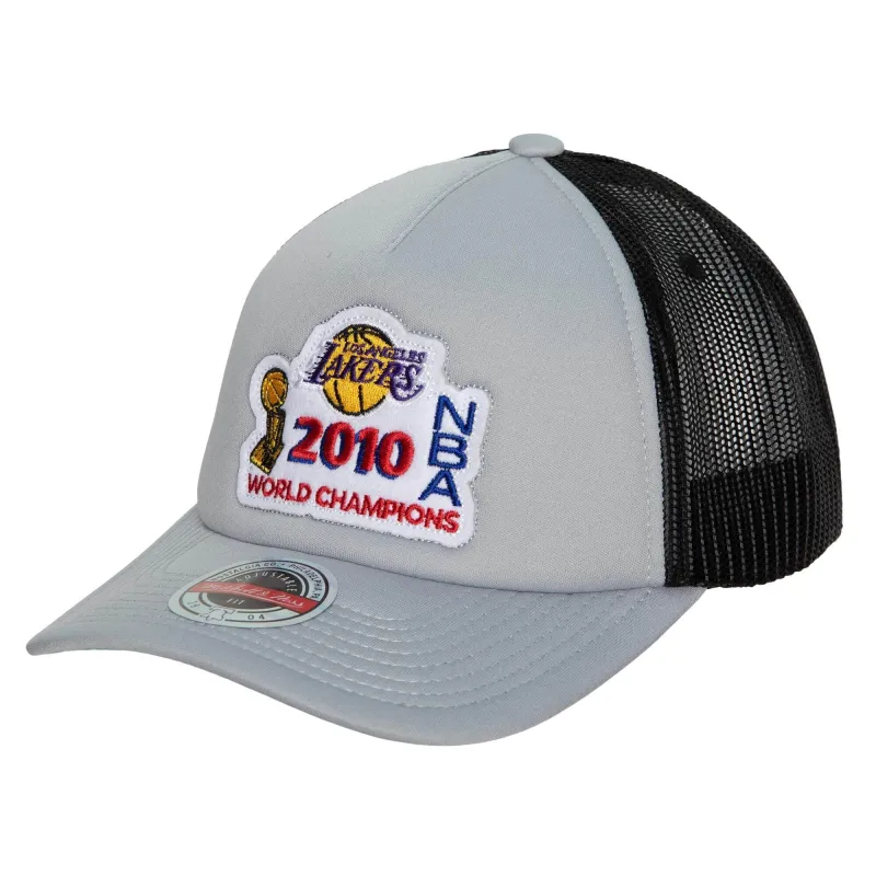 Mitchell & Ness Men's NBA Championship Trucker Lakers Hats made by Mitchell & Ness