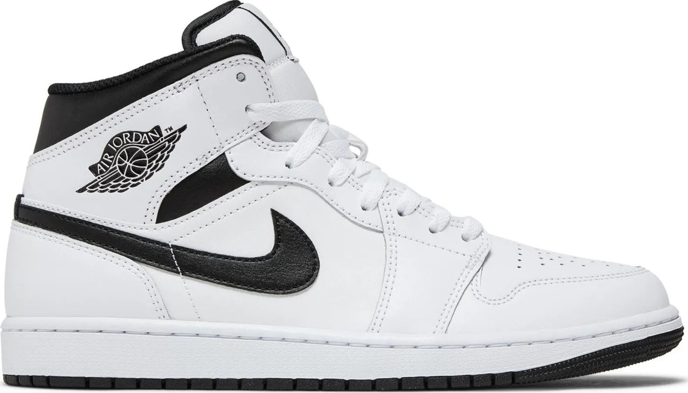 Air Jordan Men's Retro 1 Mid 'Reverse Panda' Sneakers sold by Zulily