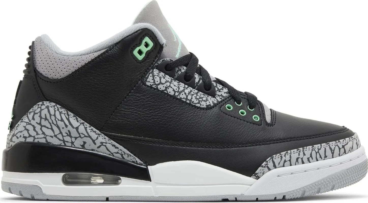 Air Jordan Men's Retro 3 "Green Glow" Sneakers sold by Zulily