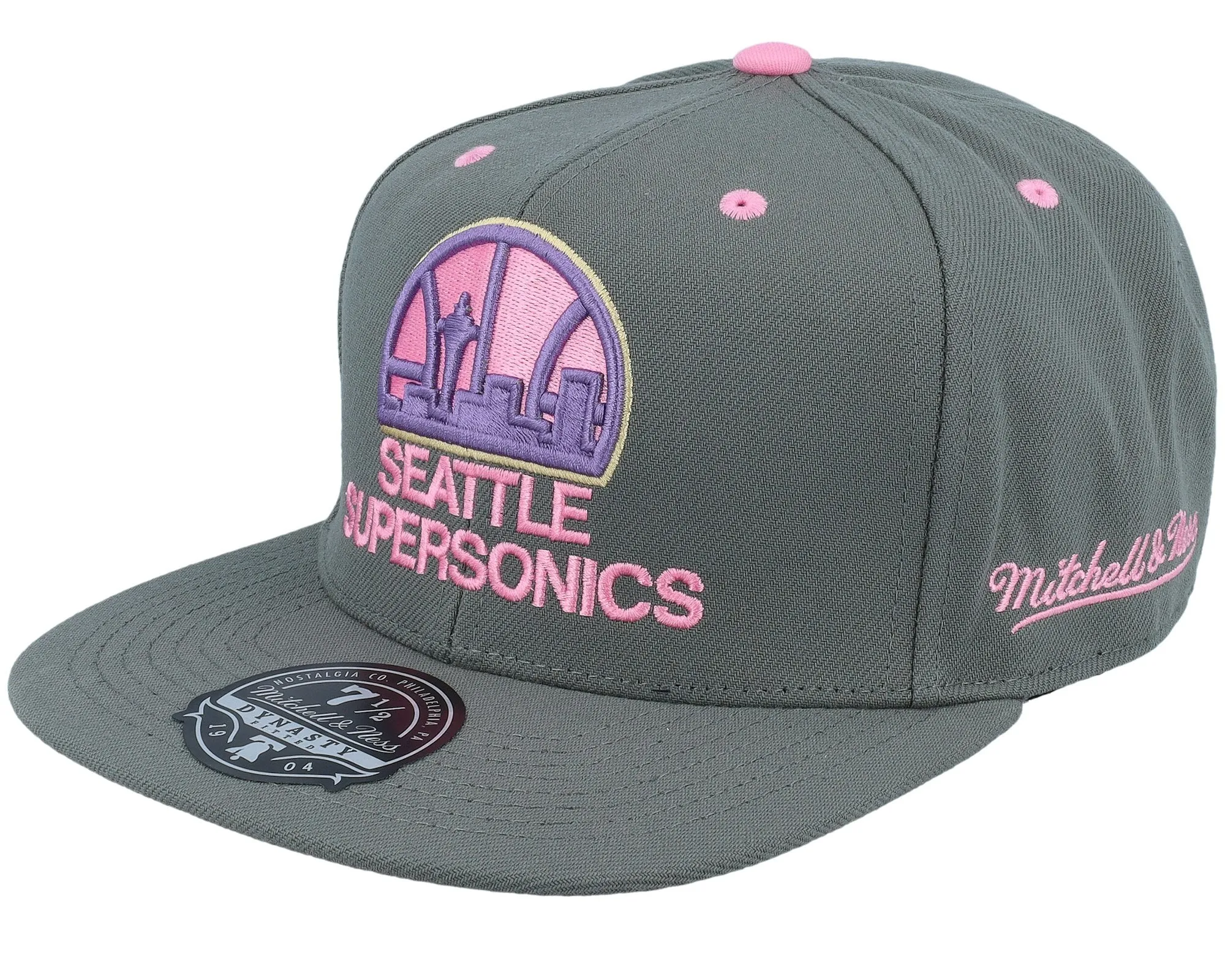 Mitchell & Ness Men's NBA Lavender Dreams Fitted Hwc Supersonics Fitted Caps sold by Zulily product image thumbnail 2