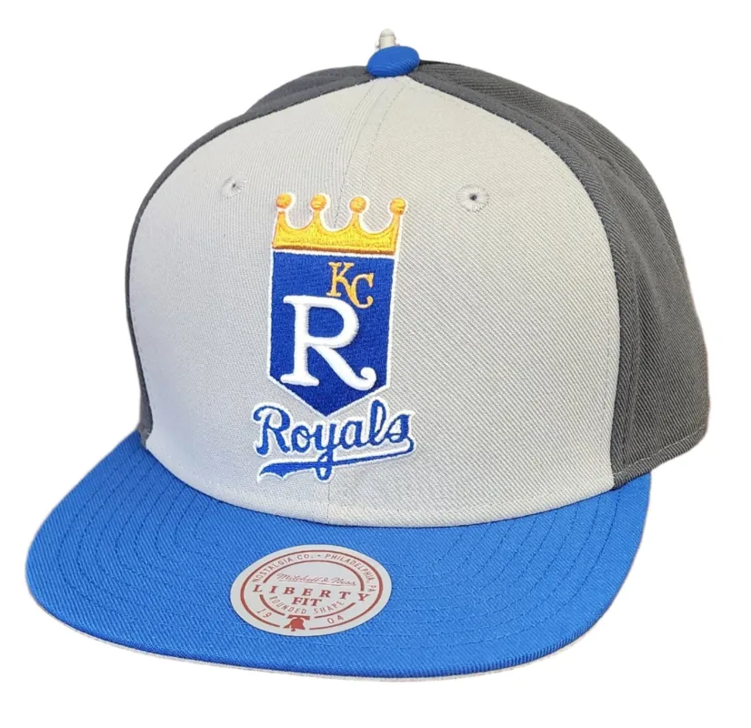 Mitchell & Ness Men's MLB Triple Play Liberty Snapback Coop Royals Snapback Caps sold by Zulily