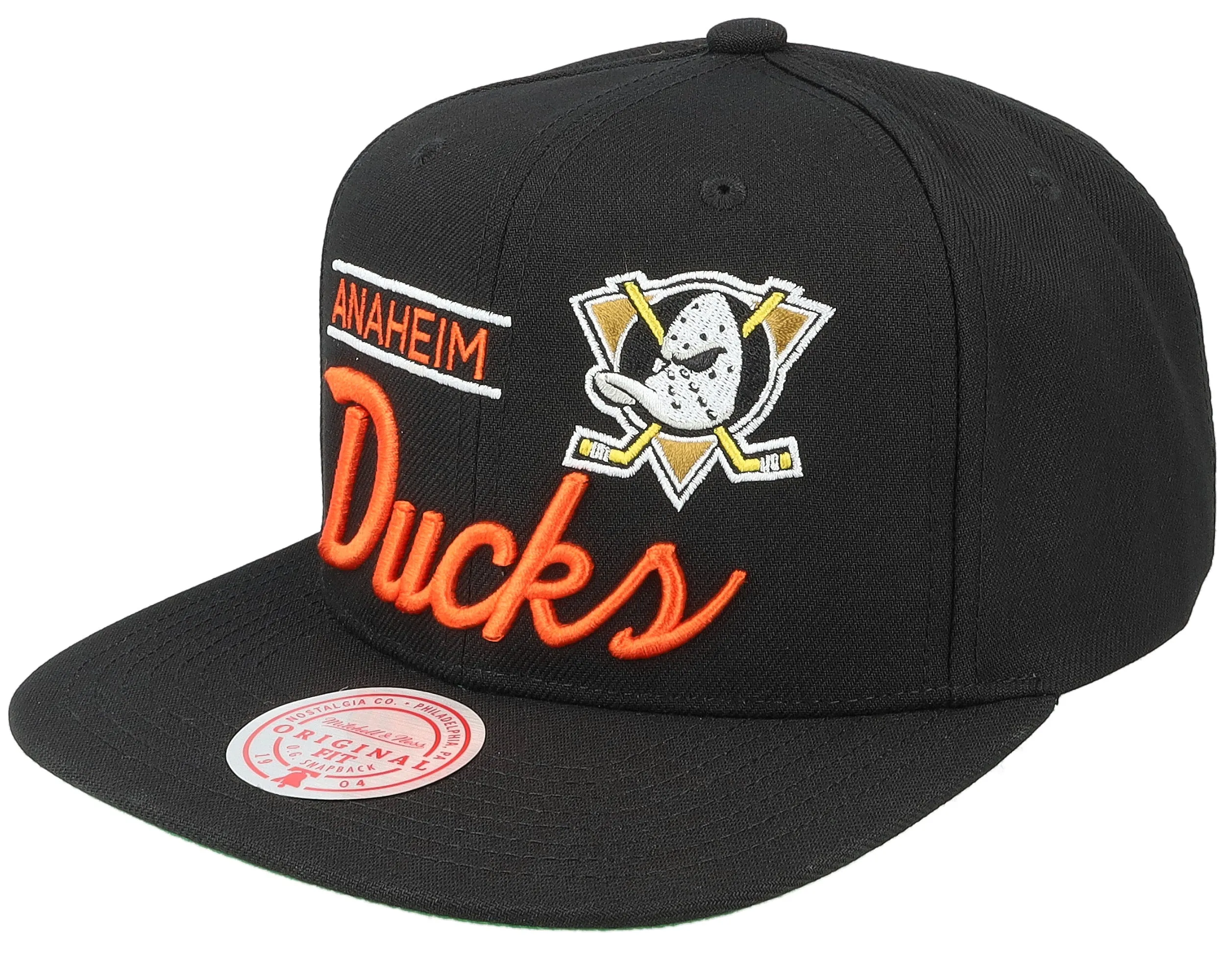 Mitchell & Ness Men's NHL Retro Lock Up Snapback Ducks Snapback Caps sold by Zulily
