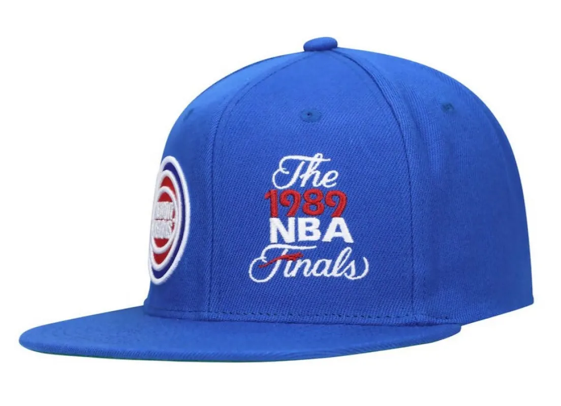 Mitchell & Ness Men's NBA Dual Whammy Snapback Hwc Pistons Snapback Caps made by Mitchell & Ness