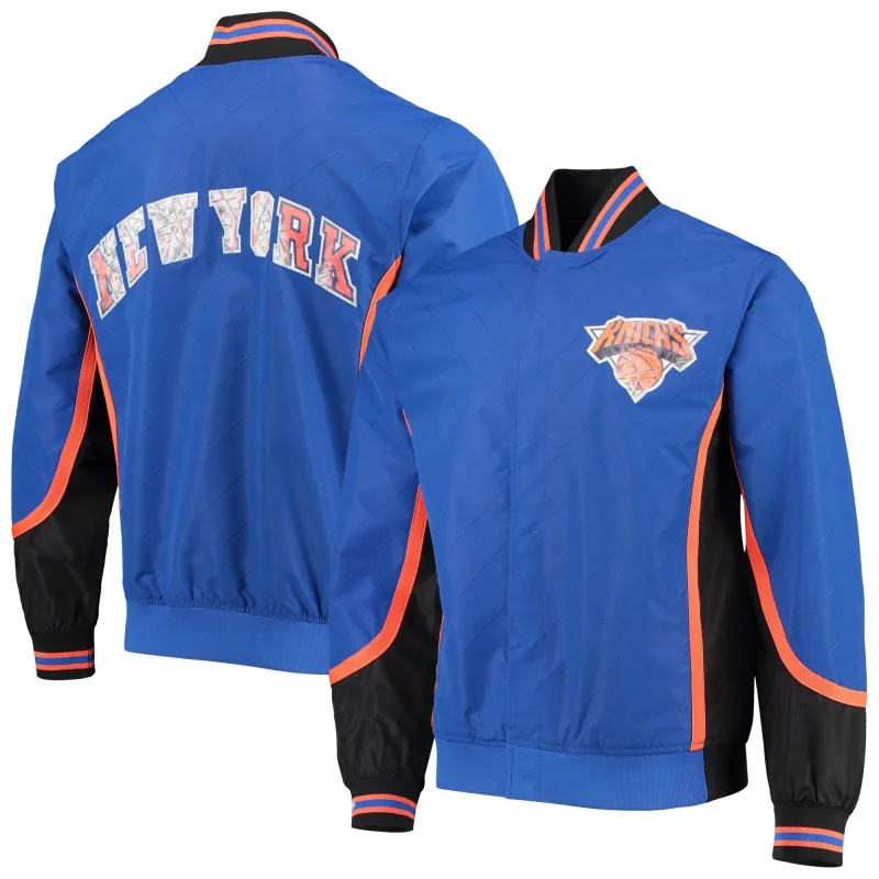 Mitchell & Ness Men's 75Th Anni Warm Up Jacket Knicks Jackets made by Mitchell & Ness
