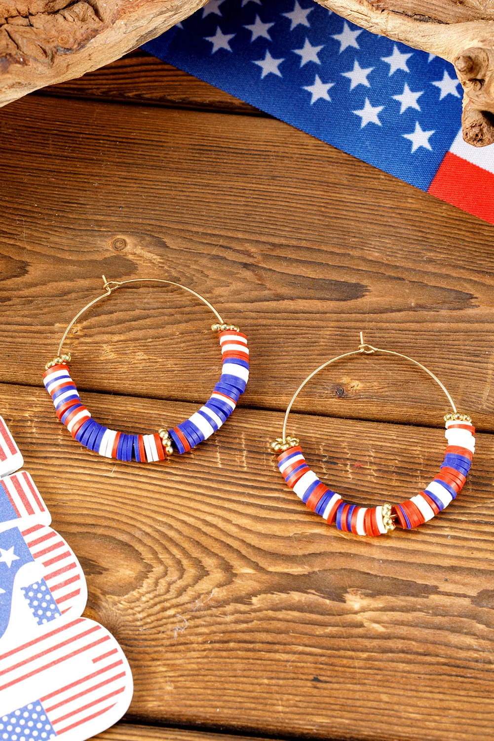 Threaded Pear Eden Beaded Large Hoop Earrings sold by Zulily product image thumbnail 2