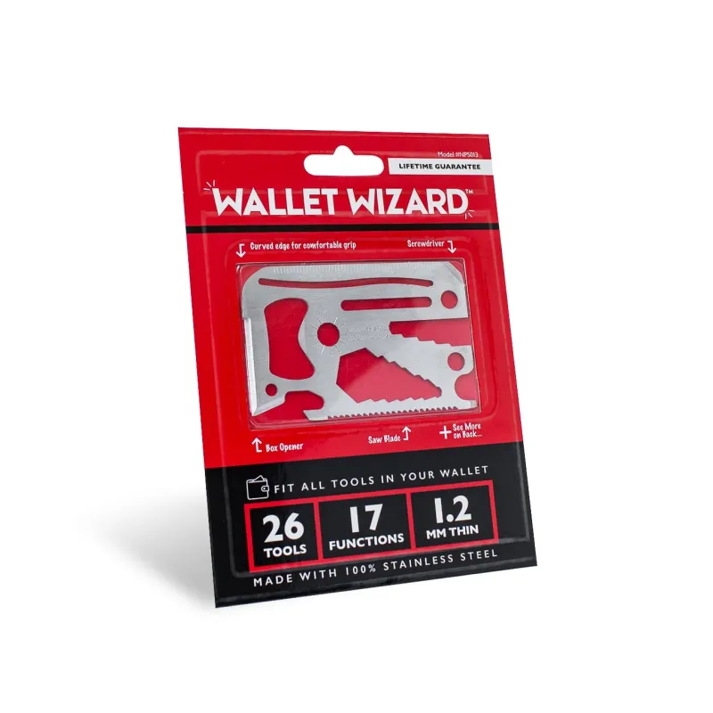 Wallet Wizard 26 Tools With 17 Functions Credit Card Sized Multitool - 5 Pack made by Zulily
