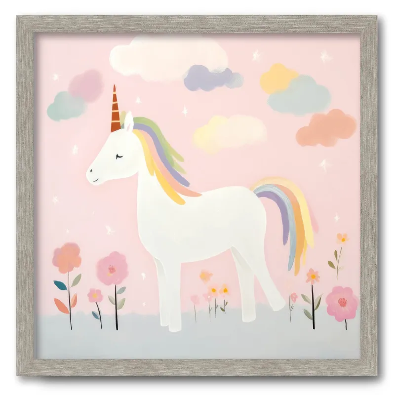 Pink Unicorn Dreams II 16x16 Framed Board sold by Zulily