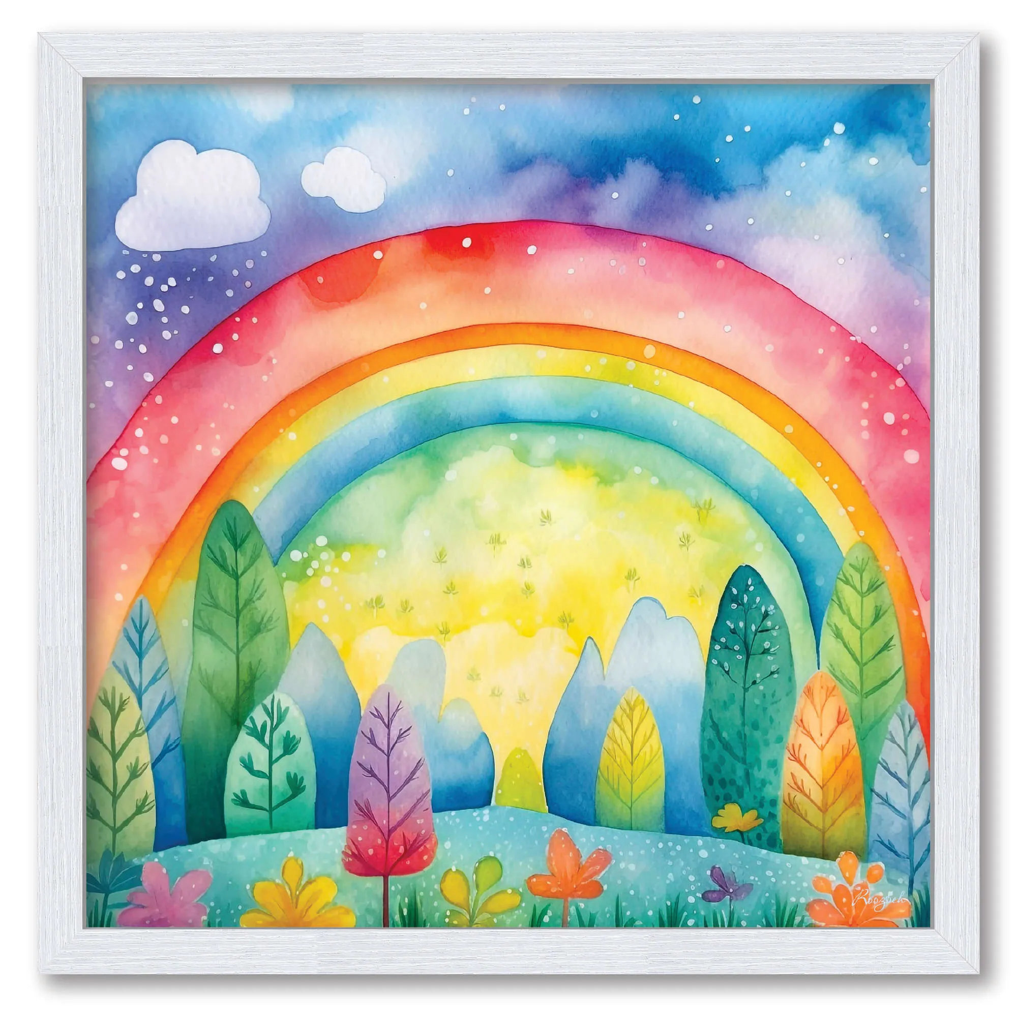 Rainbow IX 16x16 Framed Board sold by Zulily
