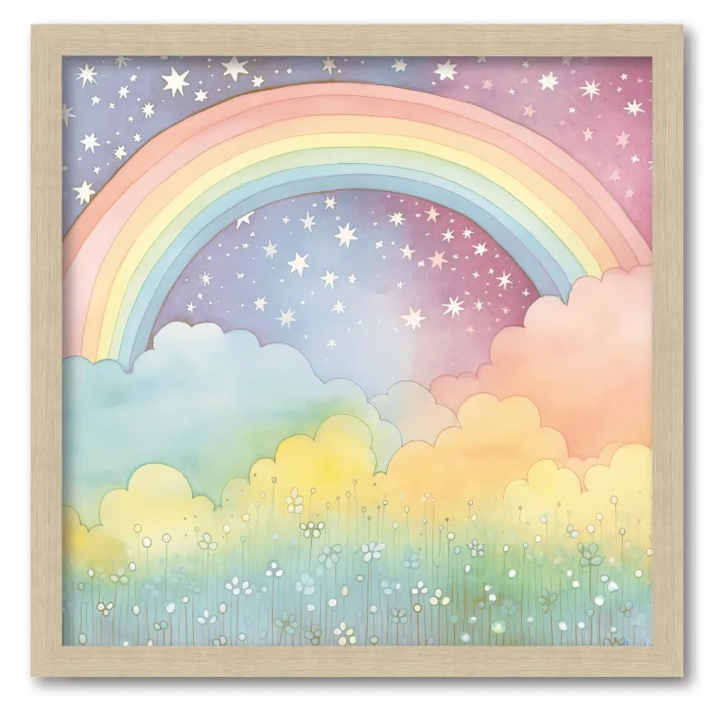 Happy Rainbow-Star 16x16 Framed Board sold by Zulily