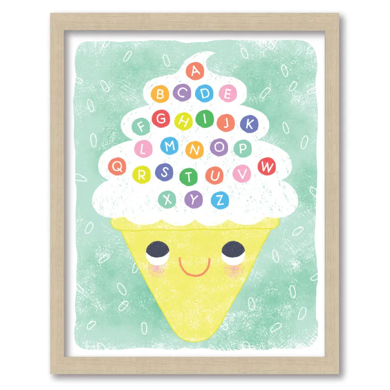 Learn YourAbc Ice Cream Cones 16x20 Framed Board sold by Zulily