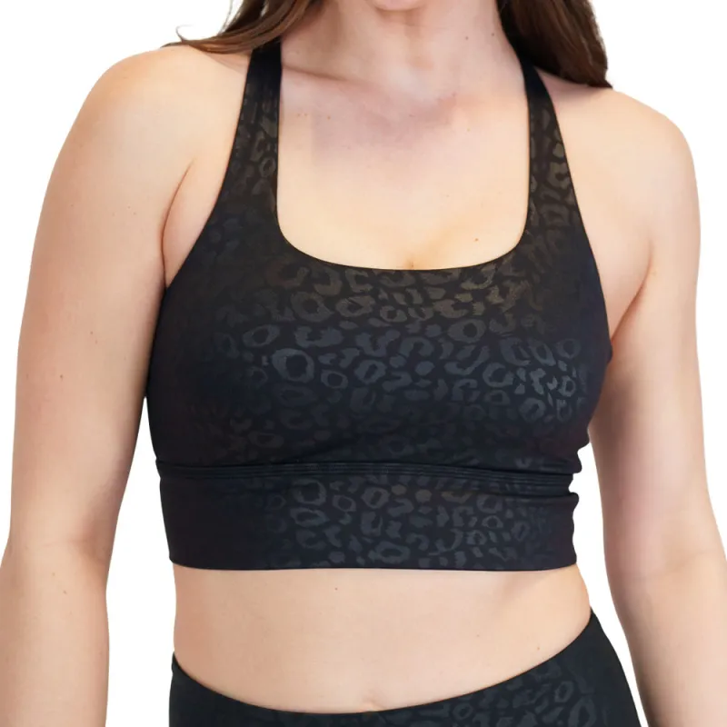Constantly Varied Gear Longline Bra - Black Leopard made by Zulily
