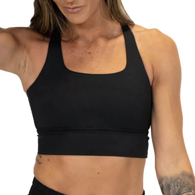 Constantly Varied Gear Longline Bra - Black made by Zulily