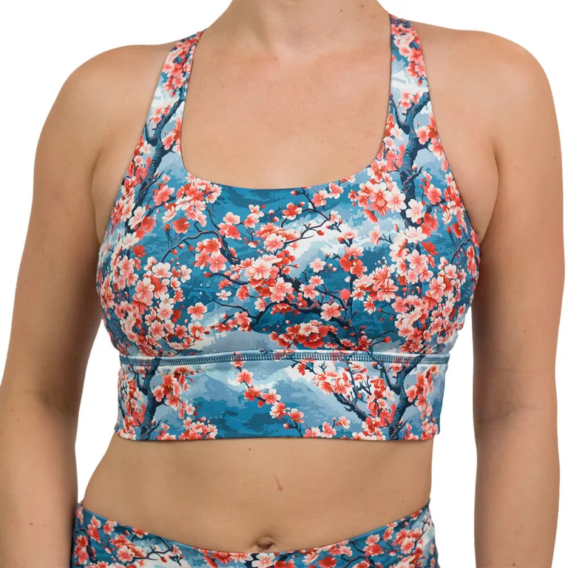 Constantly Varied Gear Longline Bra - Cherry Blossoms made by Zulily