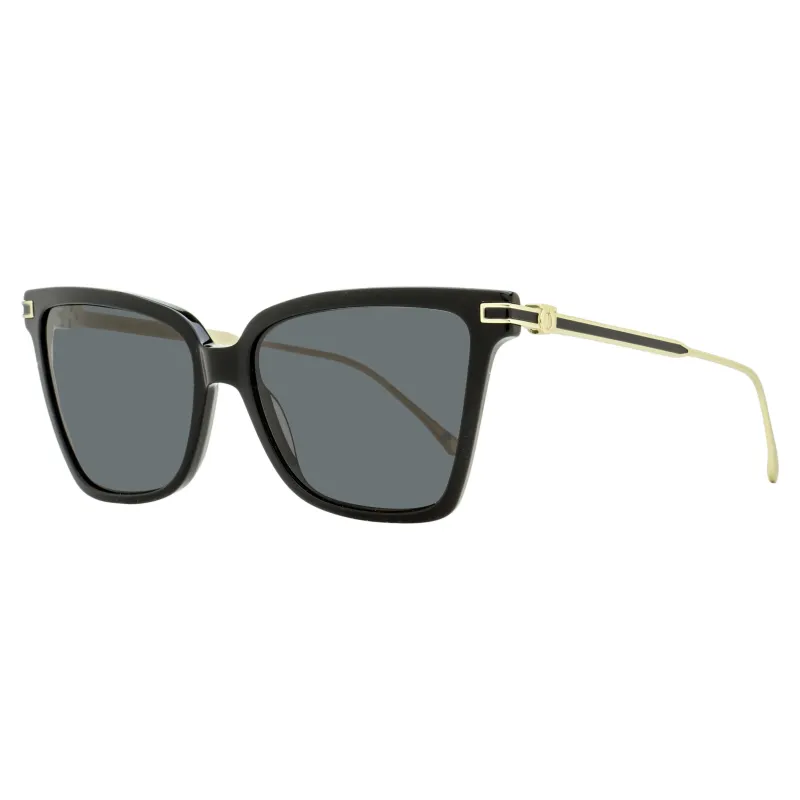 Ferragamo Gancini Butterfly Sunglasses SF2036S 001 Black/Gold 56mm made by Salvatore Ferragamo