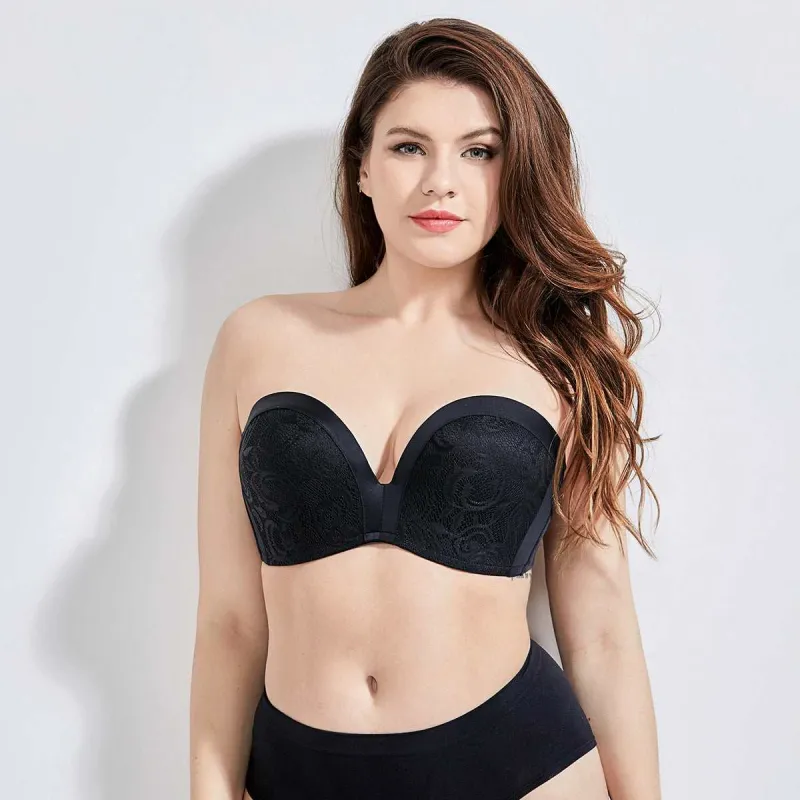 Lace Push Up Strapless Bra made by Zulily