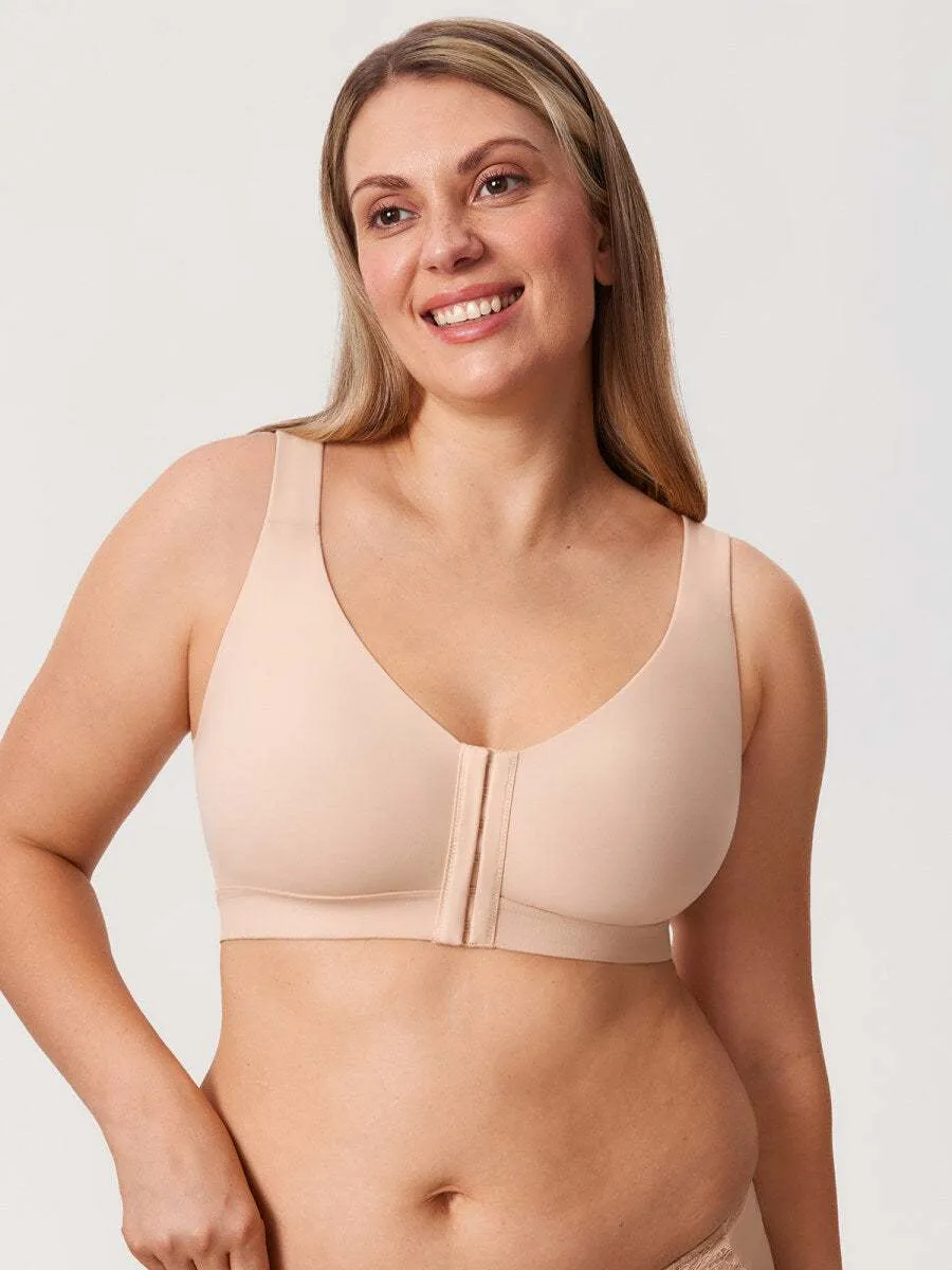 Inbarely Plus Front Closure Posture Support Wireless Full Coverage Bra sold by Zulily product image thumbnail 4