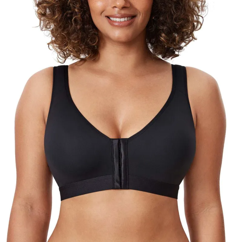 Natrelax Front Closure Posture Support Wireless Full Coverage Bra made by Zulily