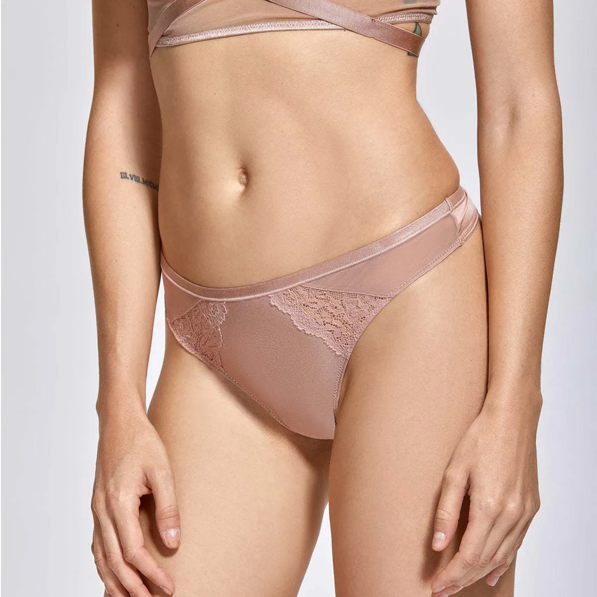 Low-Rise Metallic Mesh Lace Trim Panty sold by Zulily product image thumbnail 2