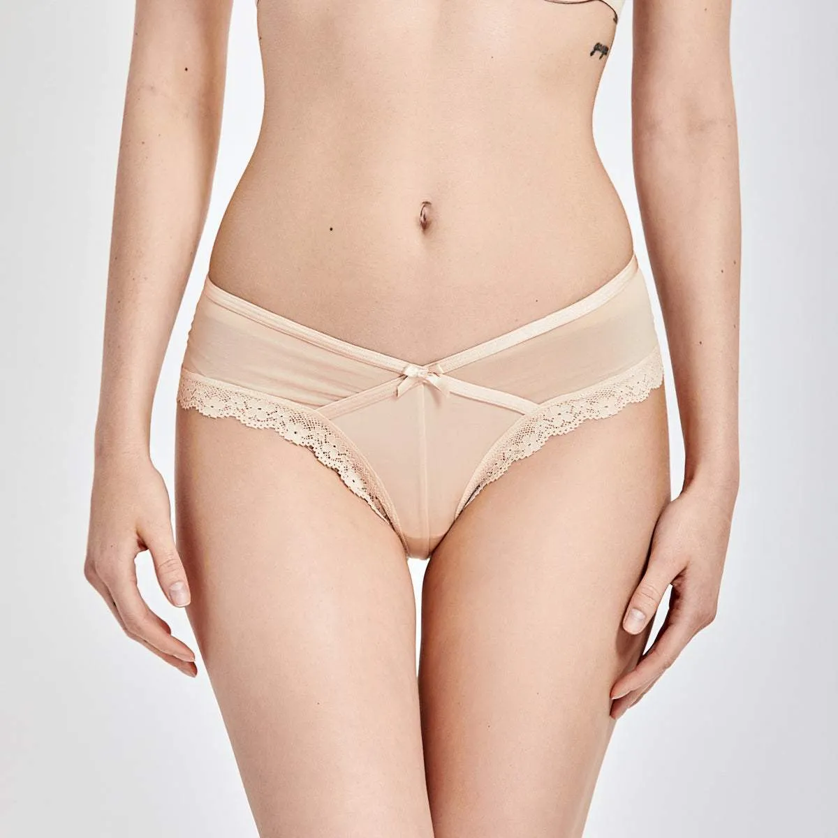 Mid-Rise Mesh Lace Lycra Panty sold by Zulily product image thumbnail 5