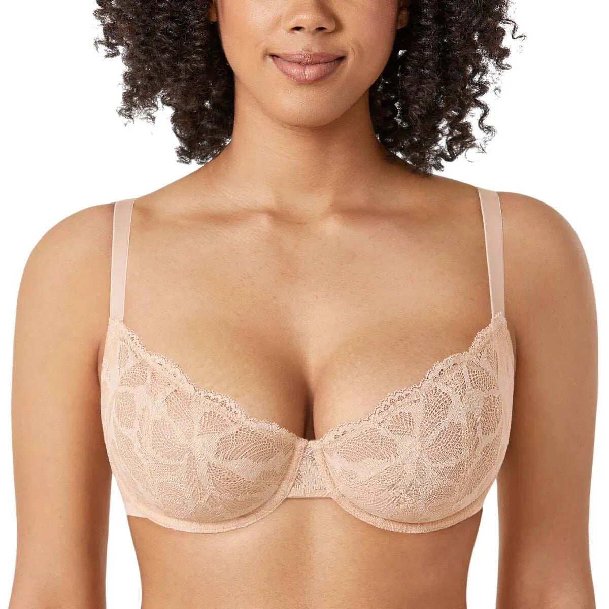 Plus Size Lace Balconette Underwire Bra sold by Zulily product image thumbnail 3