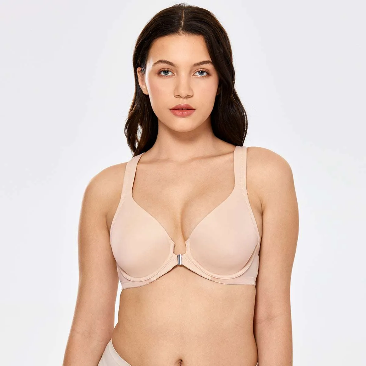 Seamless Front Closure Mesh Wing Underwire Bra sold by Zulily product image thumbnail 5