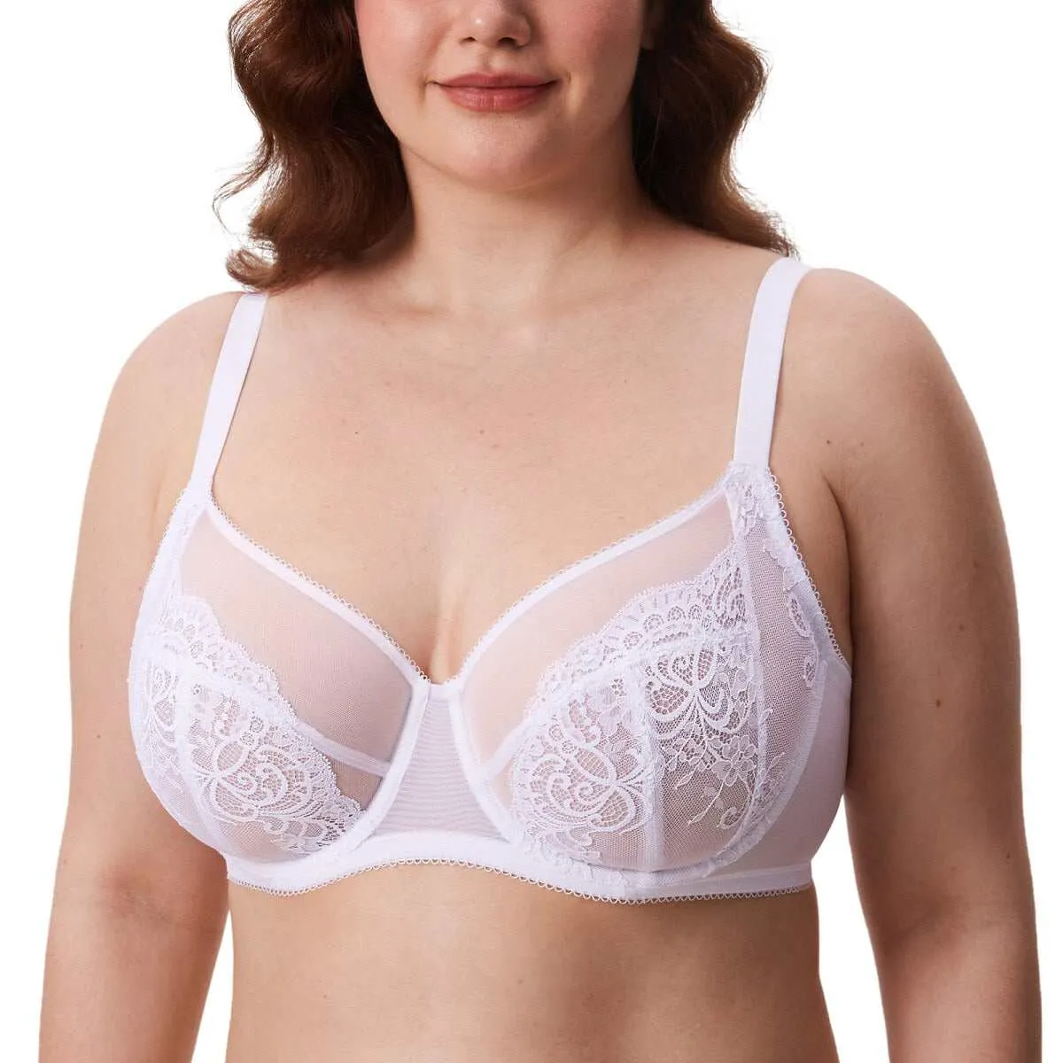 Ultra-Thin Lace Full Coverage Underwire Bra sold by Zulily product image thumbnail 5