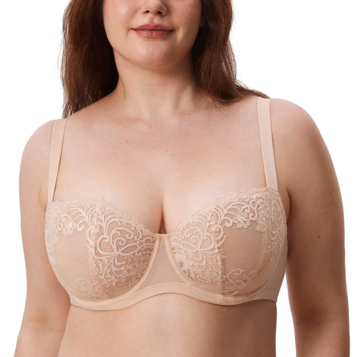 Ultra-thin Lace Balconette Underwire Bra sold by Zulily product image thumbnail 3