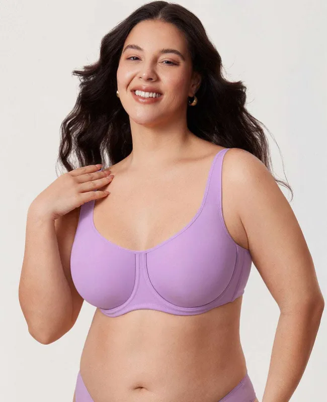 Ultra-Thin Confishape Full Coverage Plus Size Underwire Bra made by Zulily