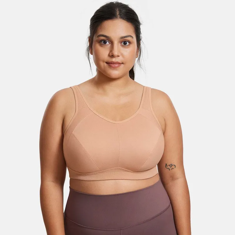 Plus Size High Support Full Coverage Padded Wireless Bra made by Zulily