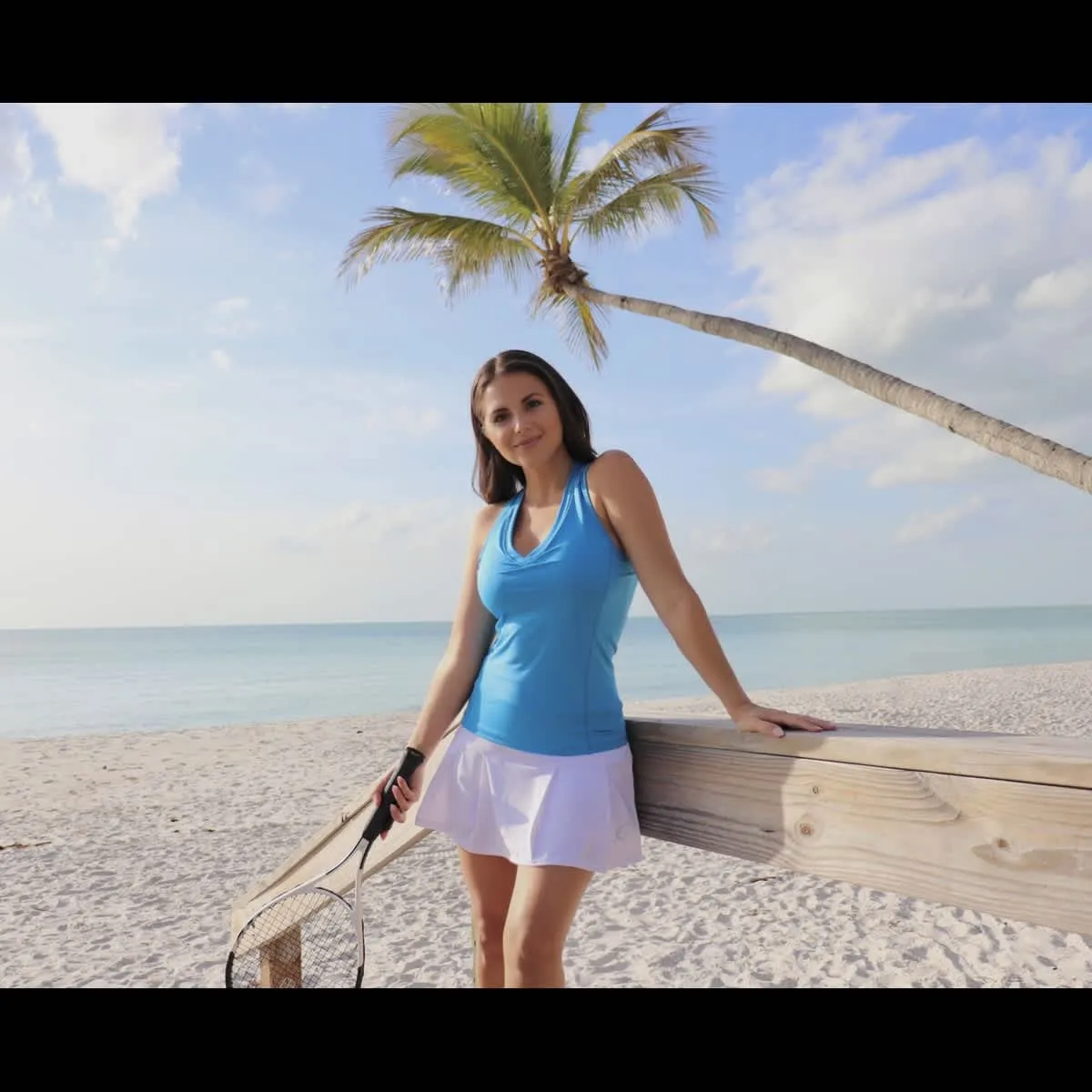 Pleated Skort M / White sold by Zulily