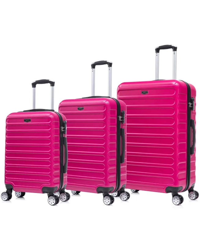 TUCCI Italy CARRAVIA 3PC Hardside Luggage Set (20" 24" 28") - Fusha sold by Zulily