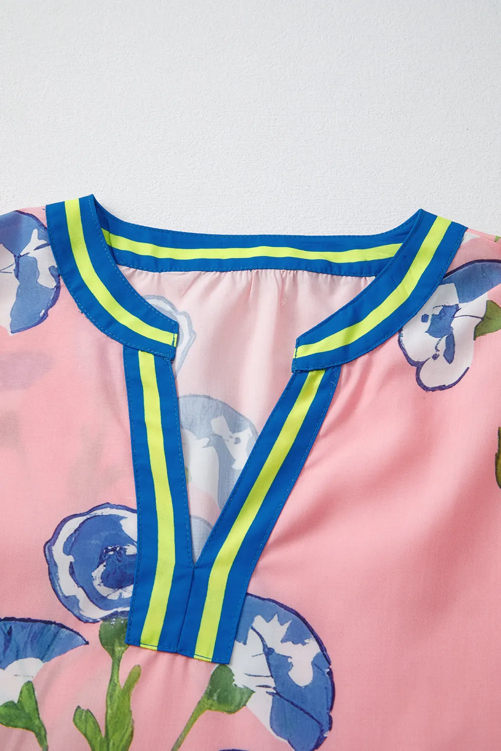 Threaded Pear Autumn Notched Bubble Sleeve Blouse sold by Zulily product image thumbnail 4