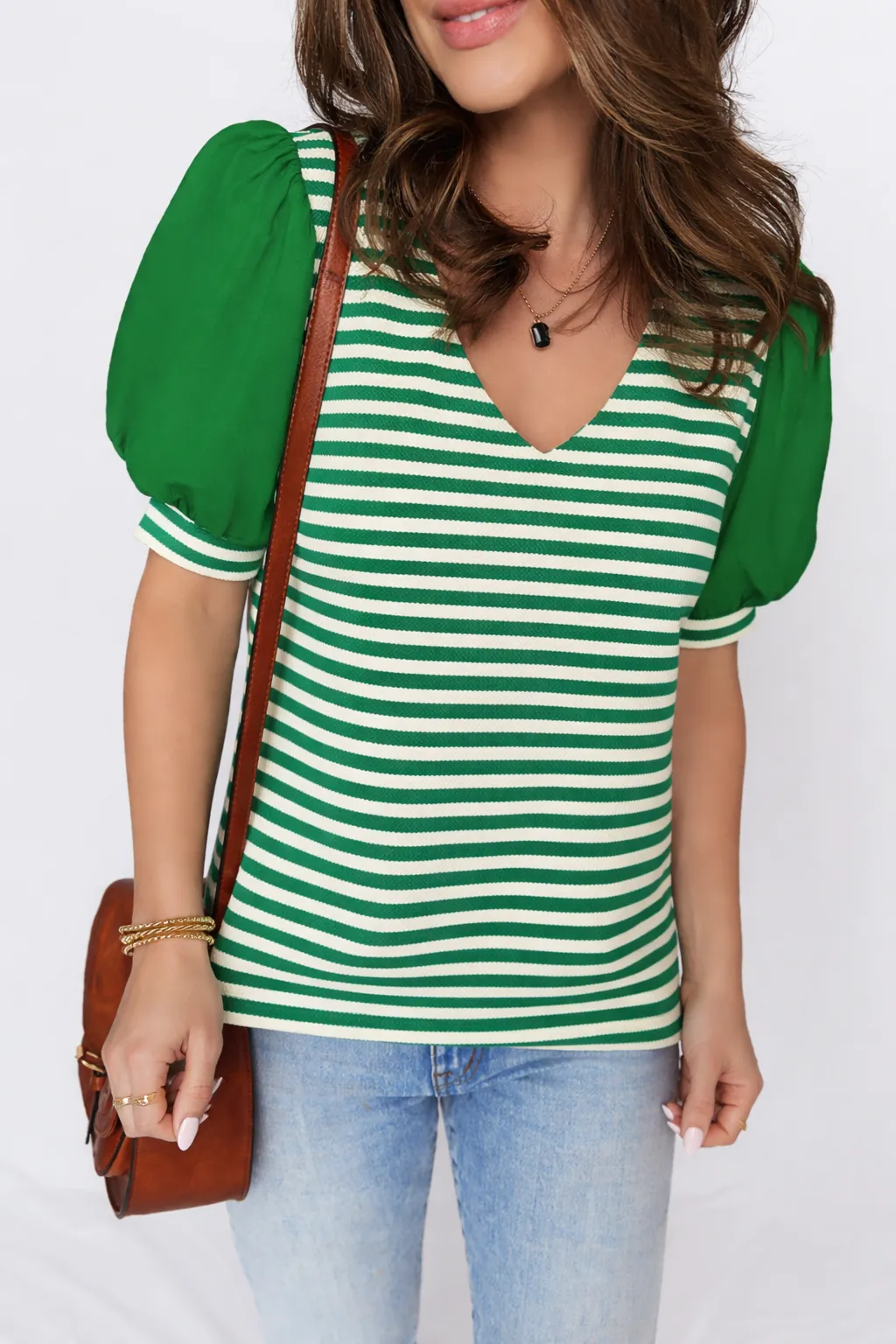 Threaded Pear Leighton Short Sleeve Patchwork Blouse sold by Zulily product image thumbnail 3