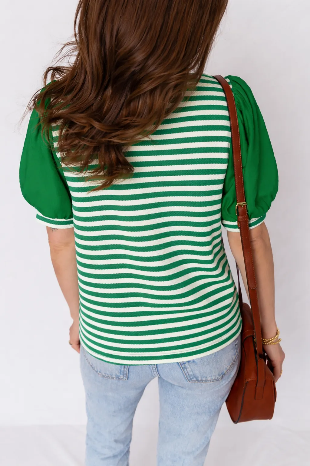 Threaded Pear Leighton Short Sleeve Patchwork Blouse sold by Zulily product image thumbnail 2