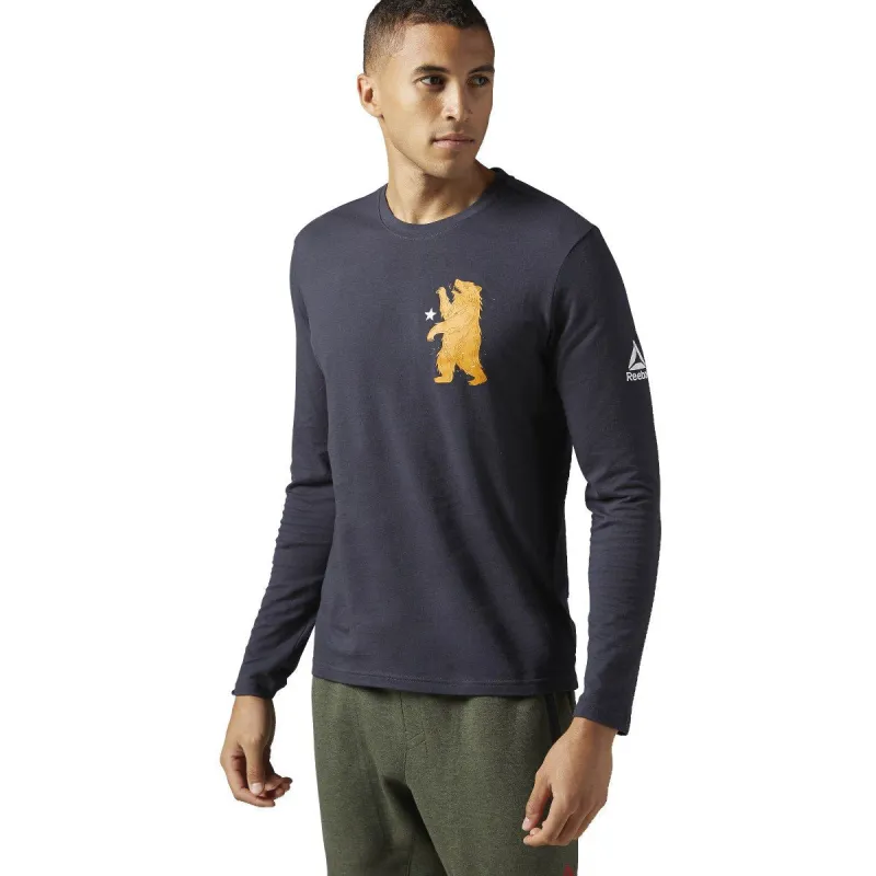 Reebok Men's Crossift Forging Elite Fitness Bear Long Sleeve Tee made by Reebok