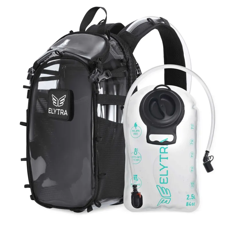 Elytra Hydration Pack Customizable Lightweight Day Pack for Hiking Motorcycling Theme Parks & Everyday Use (Clear) made by Zulily