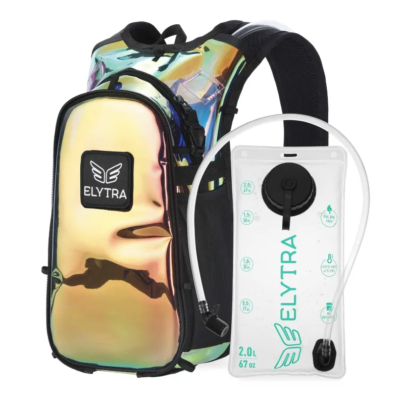 Elytra Air Hydration Pack - 2L Water Backpack with Magnetic Hose Clip (Holographic Galaxy) made by Zulily