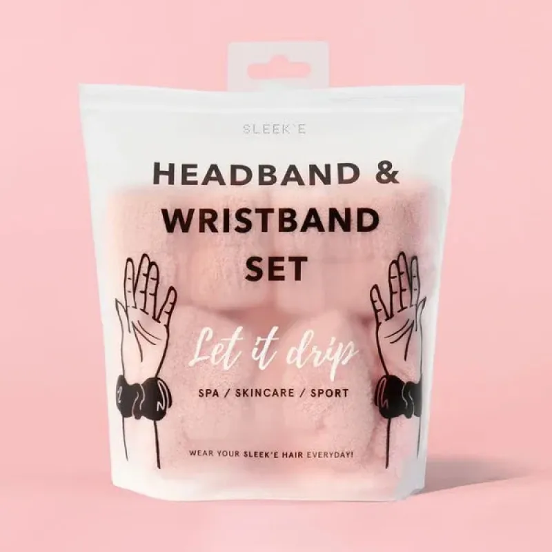 Let it Drip (Headband + Wristbands) Pink made by Zulily